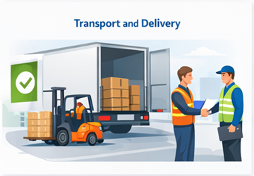 Încărcarea, transportul și confirmarea livrării cu succes a mărfii